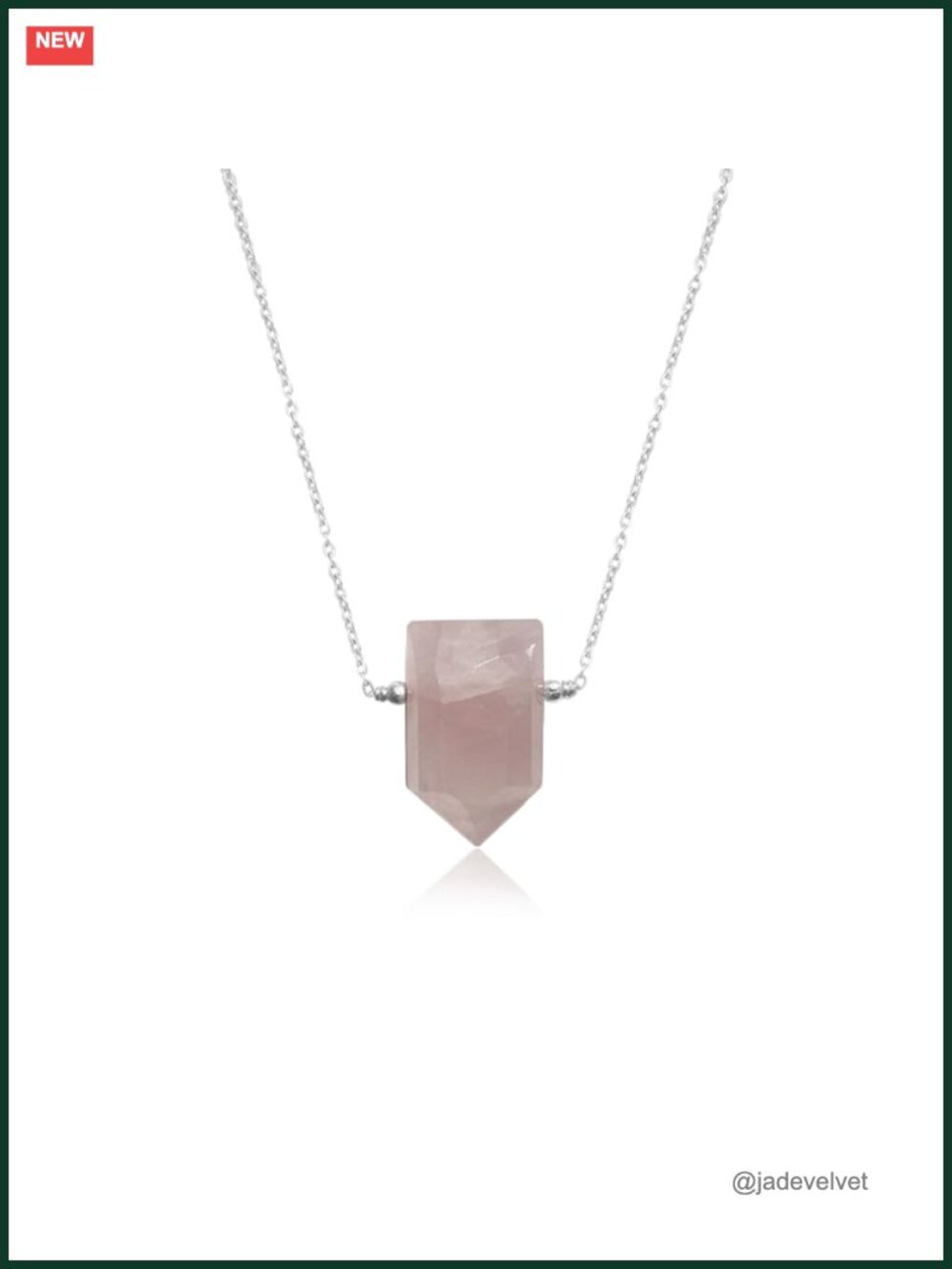 Natural Gemstone Point Pendant Necklace with Gold-Filled Chain, Adjustable 18"